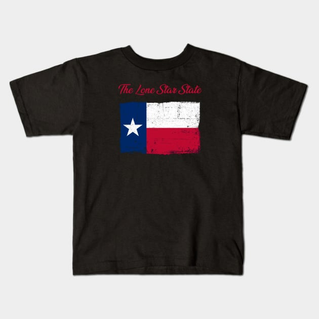 Texas Flag The Lone Star State Kids T-Shirt by Whites Designs
